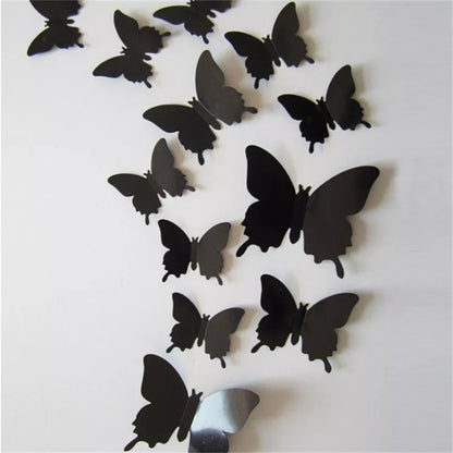 12pcs PVC 3d Butterfly wall decor cute Butterflies wall stickers art Decals home Decoration room wall art