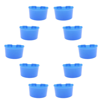 10 Pcs Water Bowl Bird Feeder Cup Pigeon Feeding Trays for Poultry Quail  Chicken Pigeon Parrot Food Bowl PlasticS/L