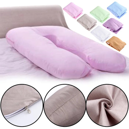 1PC Cotton Pregnant Maternity U-type Pillow Case Sleeping Support Pillow Cover Household Sleeping Support Accessory Tools