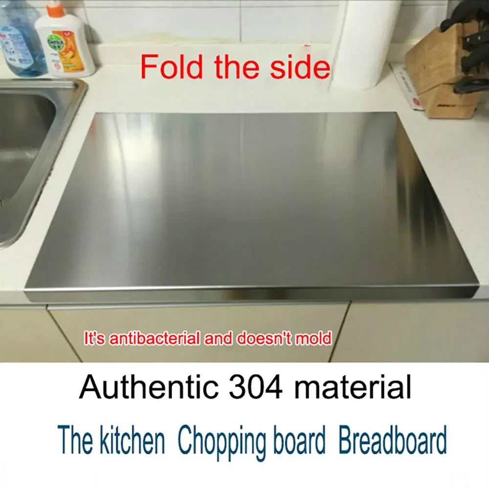 Stainless steel plate 304 household kitchen cutting board rolling panel chopping board and kneading panel cutting board large