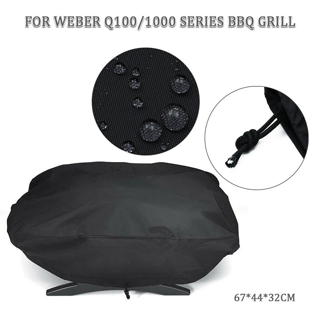 Polyester Anti Dust Windproof Waterproof UV Resistant Outdoor BBQ Stove Portable Accessories Grill Cover For Weber 7110 Q1000