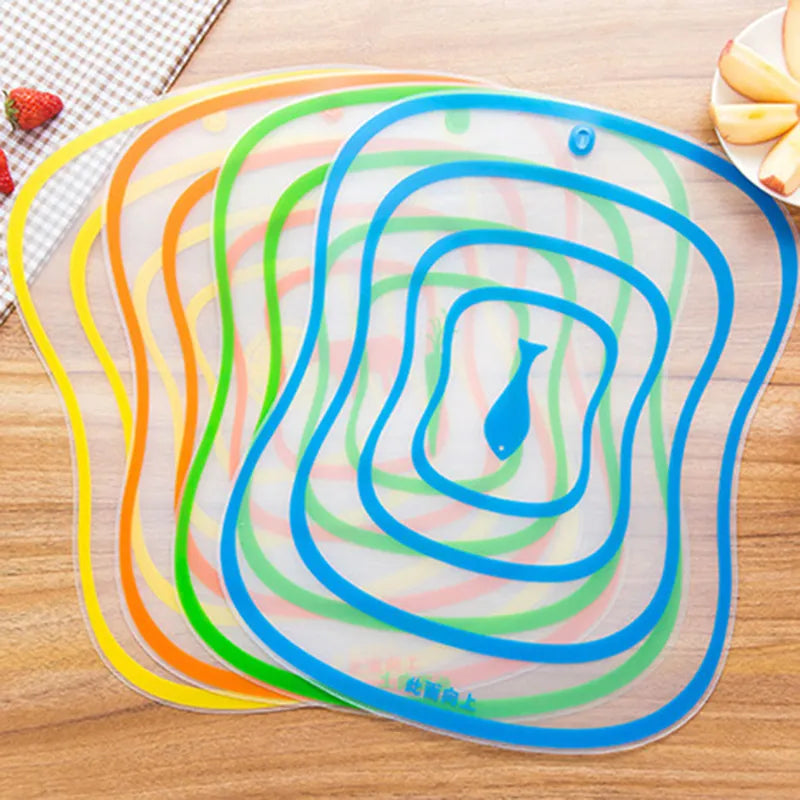 Kitchen Flexible Cutting Board Non-slip Frosted Cutting Boards Transparent Vegetable Meat Tools Classification Chopping Board