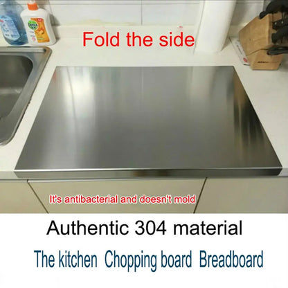 Stainless steel plate 304 household kitchen cutting board rolling panel chopping board and kneading panel cutting board large