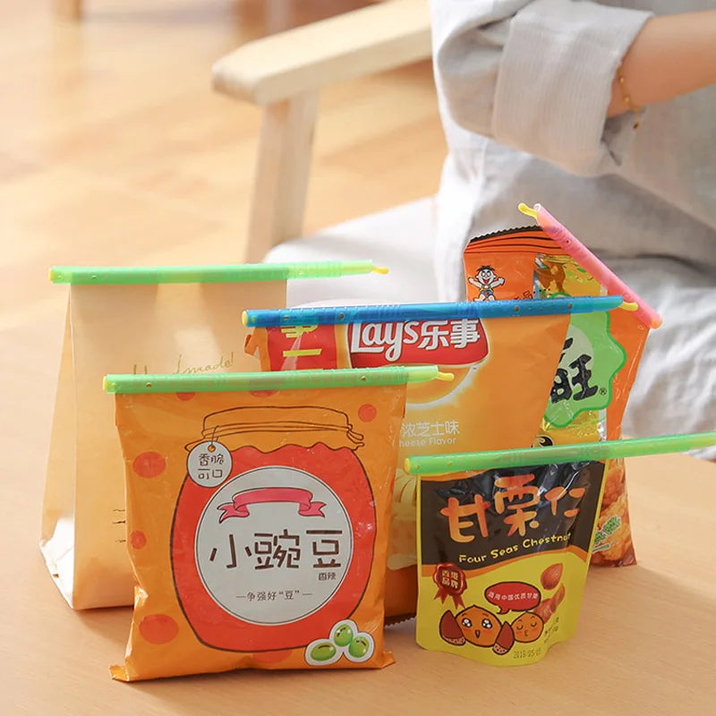 kitchen helper bag clips plastic sealer sealing clip pinza para alimentos magic bag sticker   home organization and storage tool