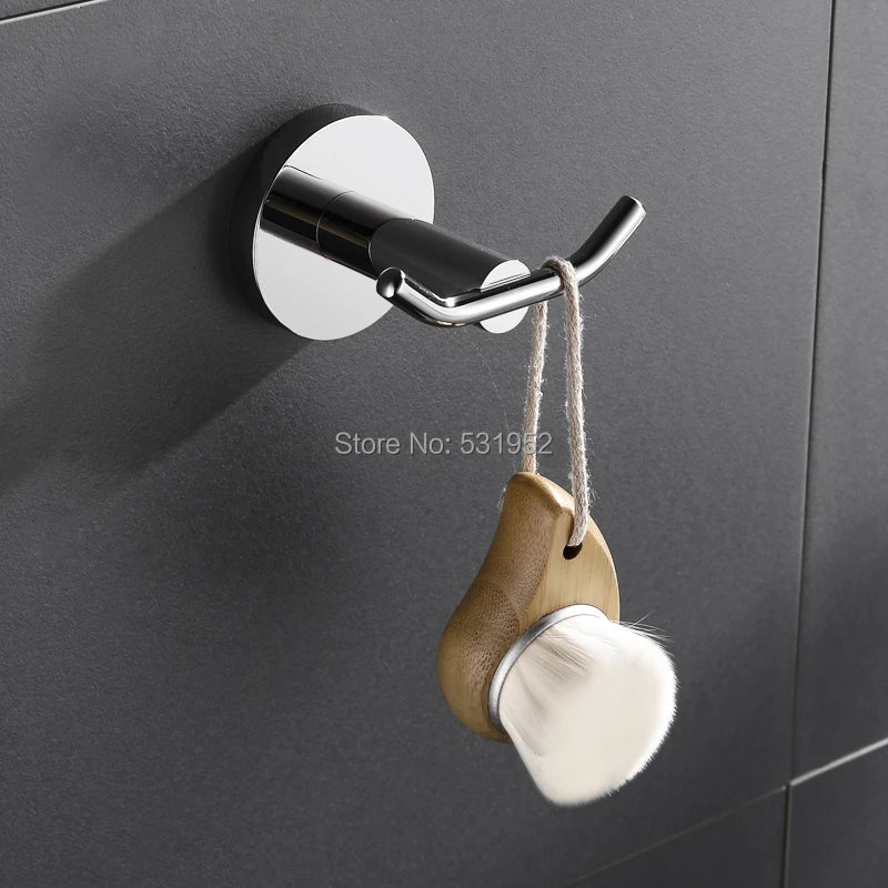 Bathroom Accessories Towel Rack Shelf Paper Holder Chrome Plated Toilet Brush Holder Towel Ring Robe Hook Bathroom Hardware