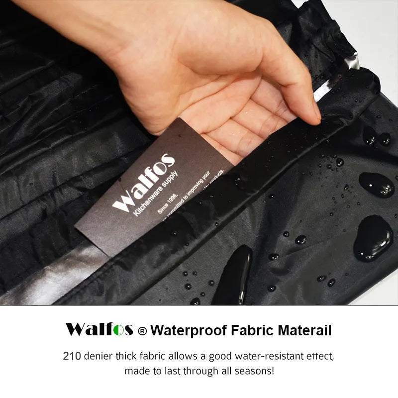 WALFOS Waterproof Grill Cover BBQ Grill Outdoor Rainproof Dustproof Heavy Duty Grill Cover for Gas Charcoal Electric Grill