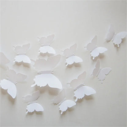 12pcs PVC 3d Butterfly wall decor cute Butterflies wall stickers art Decals home Decoration room wall art