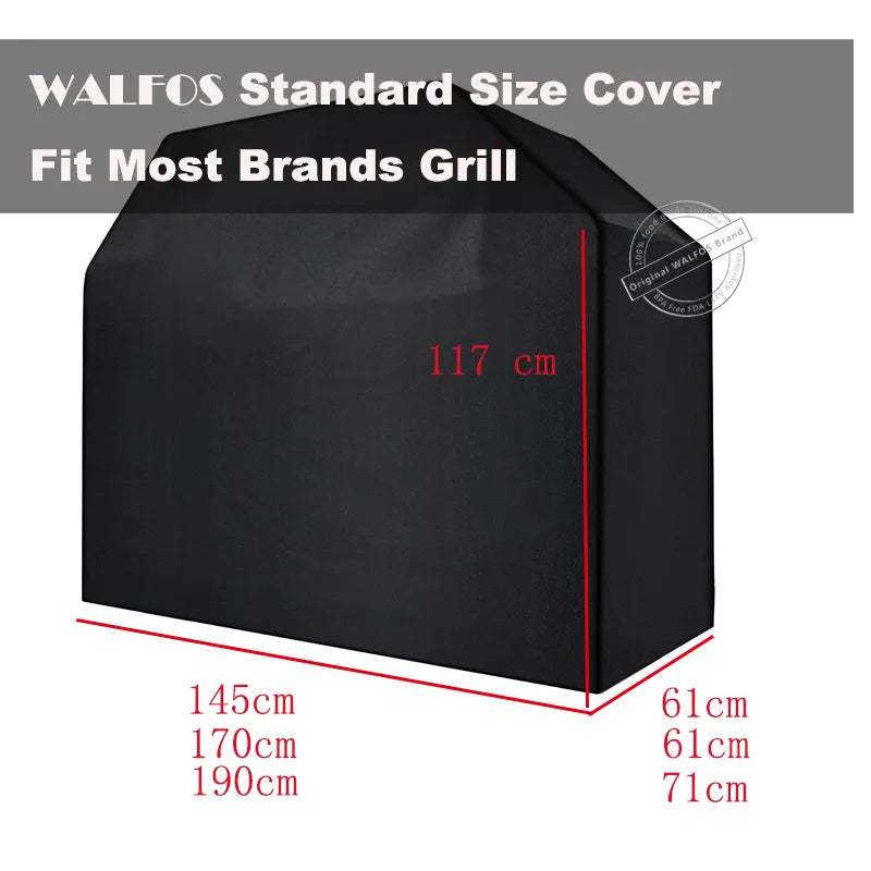 WALFOS Waterproof Grill Cover BBQ Grill Outdoor Rainproof Dustproof Heavy Duty Grill Cover for Gas Charcoal Electric Grill