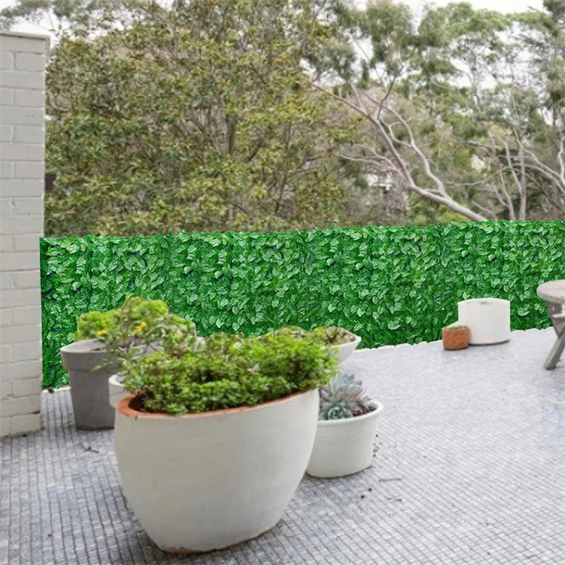 Artificial Leaf Privacy Fence Roll Privacy Fence Simulated Green Leaf Wall Landscaping Outdoor Garden Backyard Balcony Decor