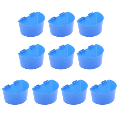 10 Pcs Water Bowl Bird Feeder Cup Pigeon Feeding Trays for Poultry Quail  Chicken Pigeon Parrot Food Bowl PlasticS/L