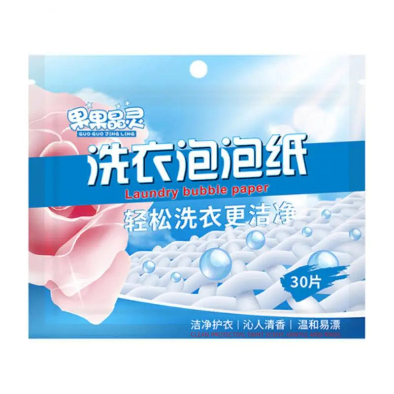 30piece/bag Laundry Detergent Sheets Easy Dissolve Laundry Tablets Strong Deep Cleaning Detergent Laundry Soap For Washing Mach