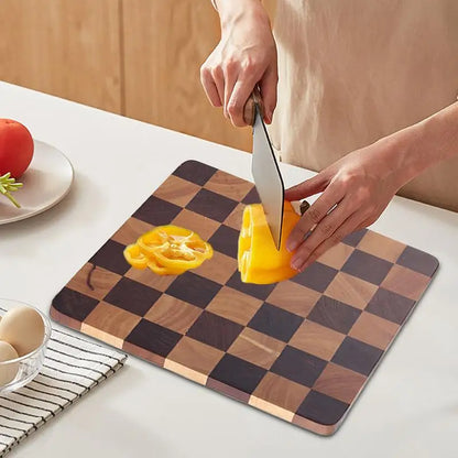 Checkerboard Beech Wood Cutting Board Household Kitchen Thickened Mold-proof Solid Wood Chopping Board