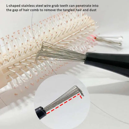 Comb Hair Brush Plastic Handle Cleaning Brush L-shaped Claw Cleaner Hair Removal Embedded Beauty Tools Cleaning Accessories Tool