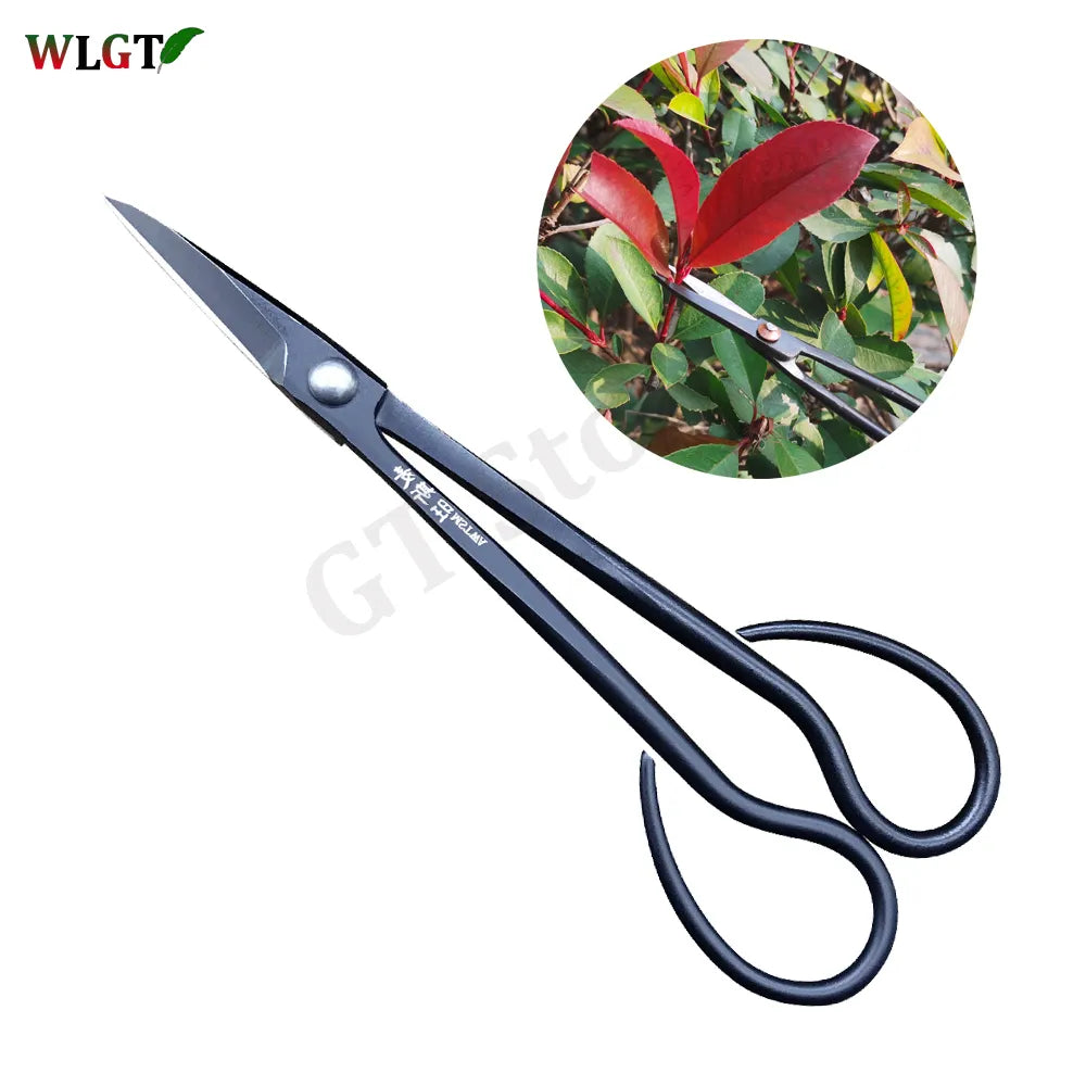 7.3inch Beginner Bonsai Tool Long Handle Scissors Gardening Plant Branch Shears Stainless/ carbon Steel Support Drop Shipping