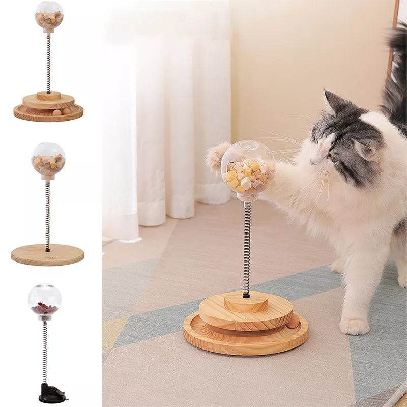 Tumbler Swing Toys for Cats Kitten Interactive Cat Toy Interactive Cat Food Feeders Toy Pet Treat Ball Toy Cats Accessories