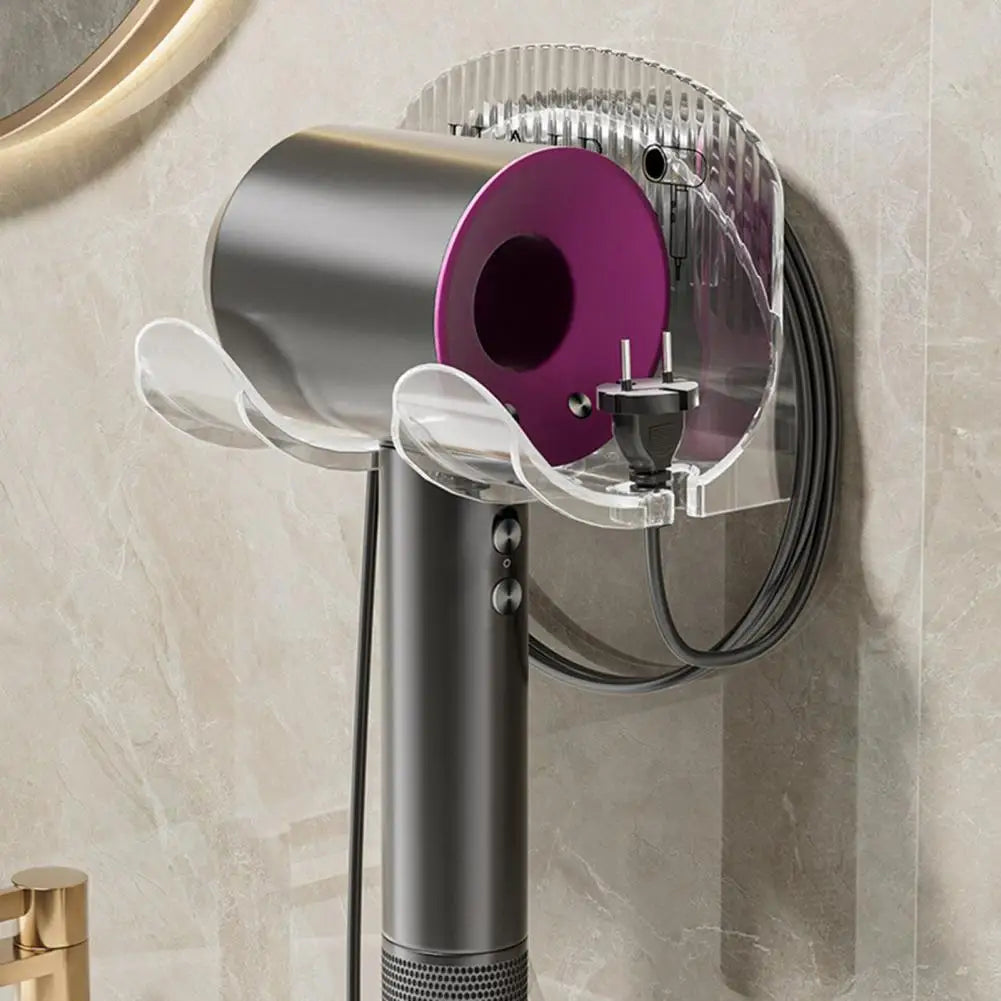 Bathroom Hair Dryer Holder Hair Care Storage Solution Space-saving Heavy Duty Bathroom Storage Organizer for Wall Mounted Hair