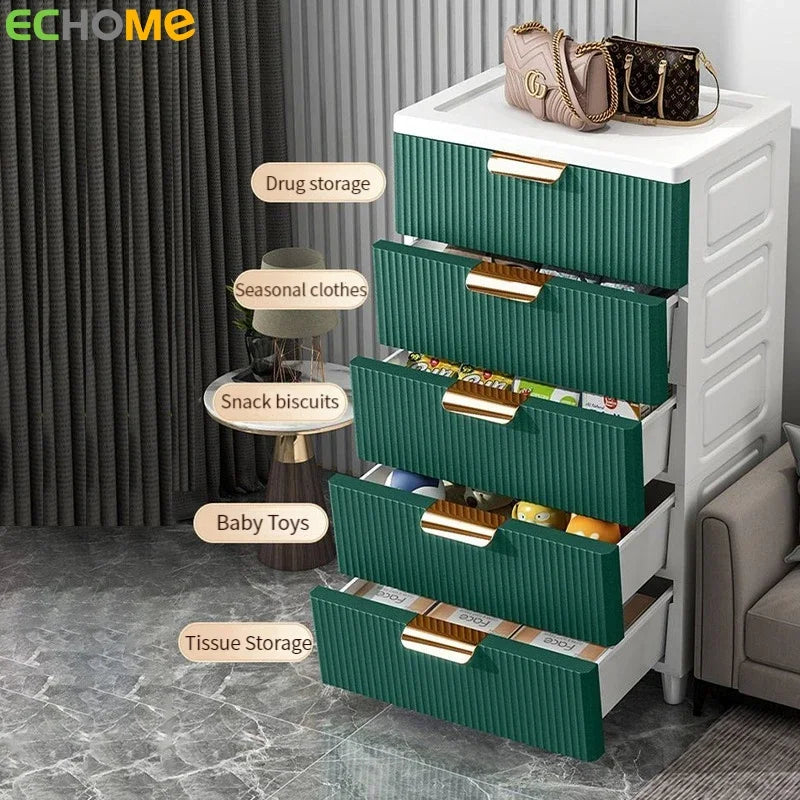 38CM Light Luxury Bedroom Storage Drawer Household Debris Storage Cabinet Baby Toys Clothes Wardrobe Divider Furniture Organizer