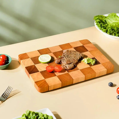 Checkerboard Beech Wood Cutting Board Household Kitchen Thickened Mold-proof Solid Wood Chopping Board