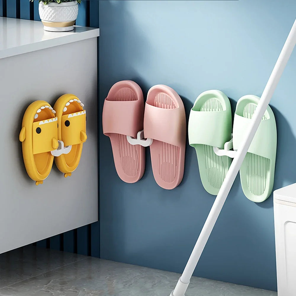 3/1Pcs Slippers Rack Punch-Free Bathroom Slipper Organizer Hook Toilet Drainage Rack Adhesive Bedroom Storage Shoe Drying Rack