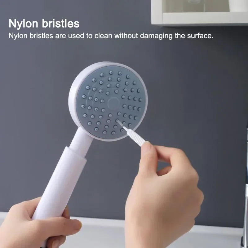 50/10Pcs Shower Head Cleaning Brush White Small Pore Clean Anti-clogging Nylon For Kitchen Toilet Phone Hole Window Cleaner