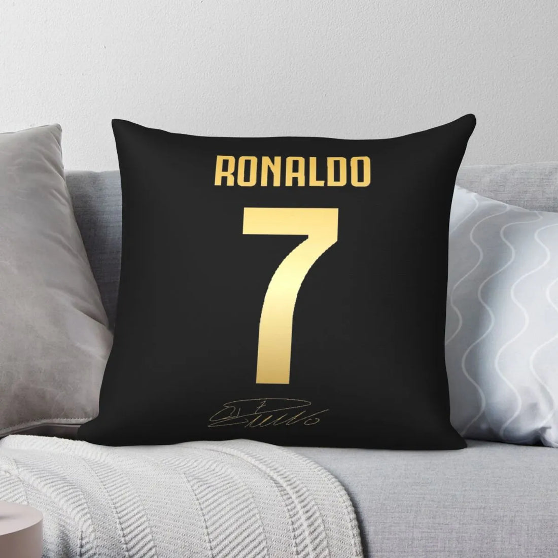 CR7   Pillowcase  Printed Zip Decor Pillow Case Sofa Seater Cushion Cover