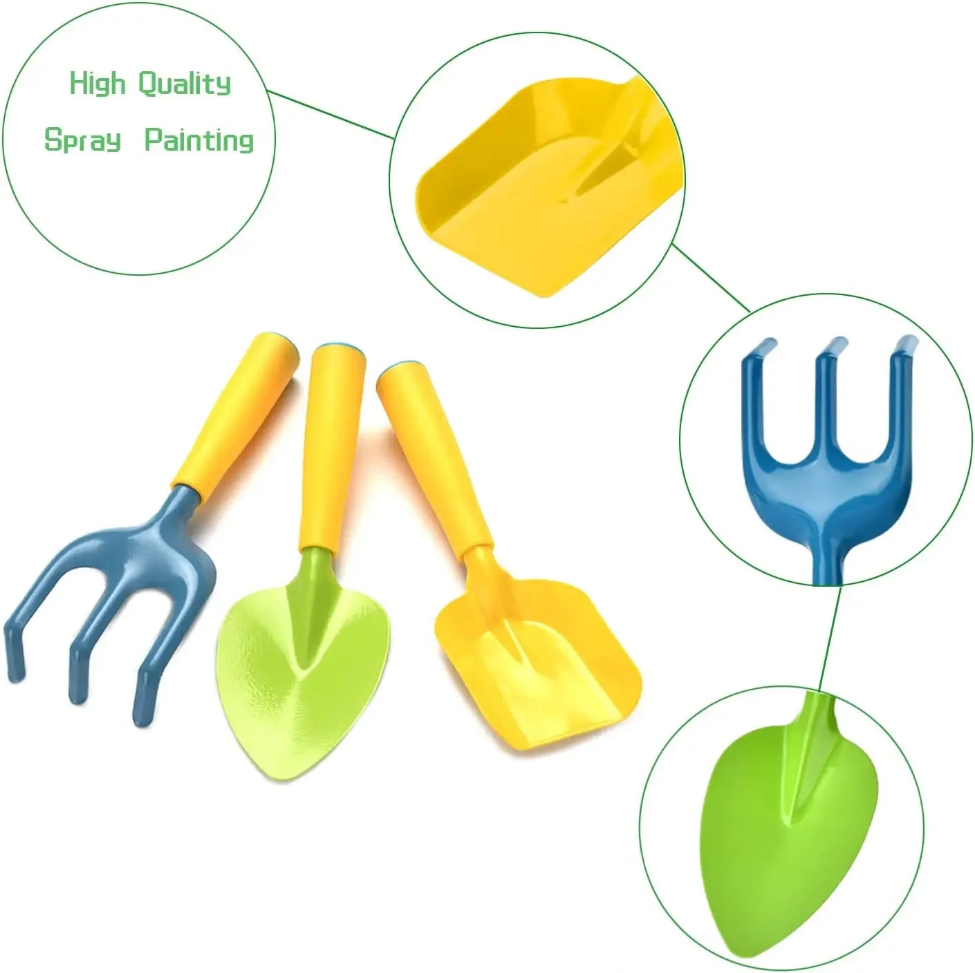 Kids Candy Color Garden Tools ,Children Gardening Trowel Shovel Rake Yard Watering Pot Digging Beach Safe Toys,Gift of spring