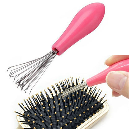 New Durable Comb Hair Brush Cleaner Plastic Handle Cleaning Brush Remover Embedded Beauty Tools Household Cleaning Products