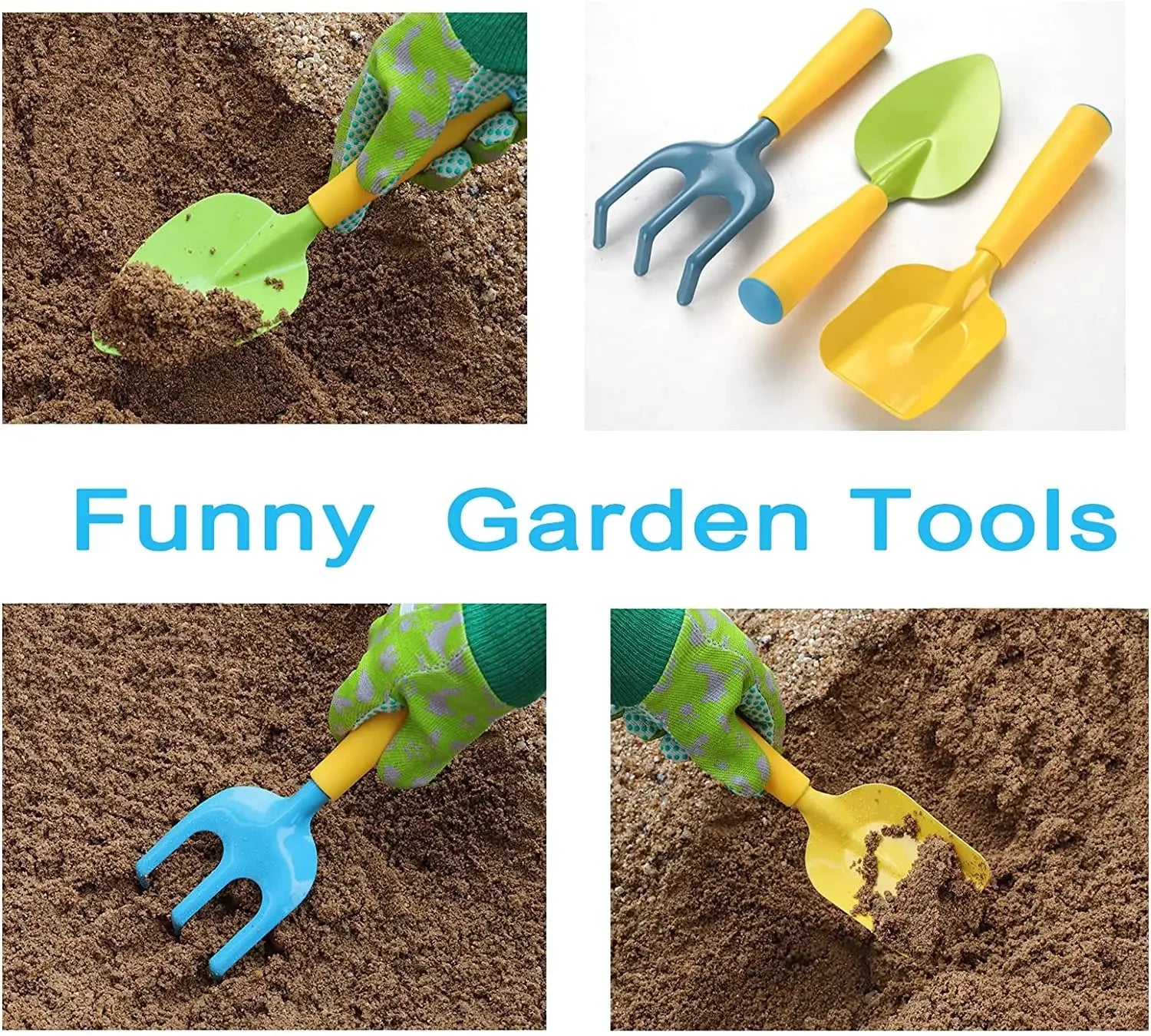 Kids Candy Color Garden Tools ,Children Gardening Trowel Shovel Rake Yard Watering Pot Digging Beach Safe Toys,Gift of spring