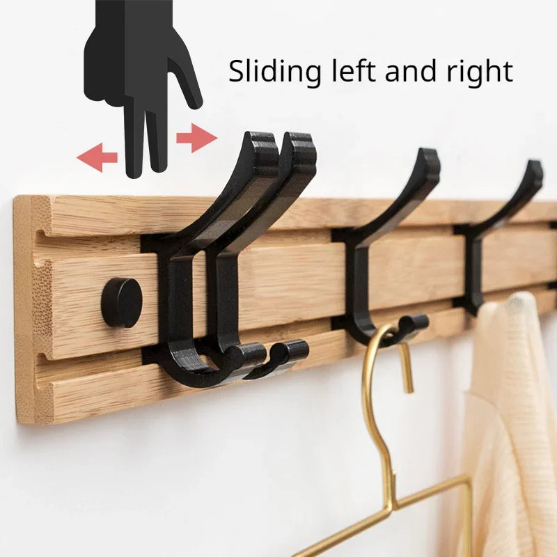 Nordic Fashion Style Bedroom Furniture Coat Rack Clothes Hanger Hooks Living Room Closet Bamboo Hat Racks Coat Hanger Wall Hook