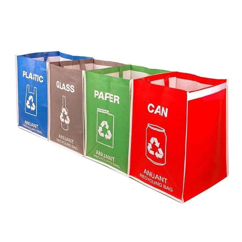 Kitchen Separate Recycling Waste Bin Bags Recycle Garbage Trash Sorting Bins Organizer Waterproof Baskets Home Storage Trash Bag