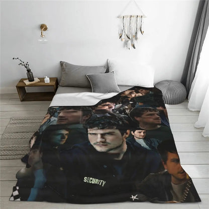 Vintage Josh Hutcherson Collage Blanket Coral Fleece Plush Home Throw Blanket Comfortable Warm for Office Plush Thin Quilt