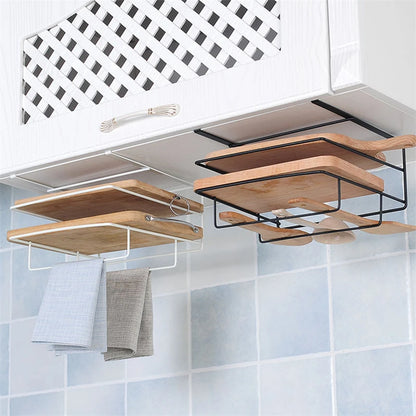 Kitchen Organizer for Chopping Board Wall Mounted Kitchen Storage and Organization Rack for Towel Cutting Board Holder Shelf