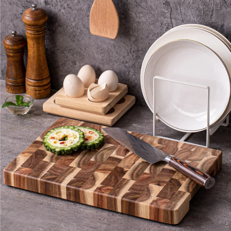 Solid Wood Cutting Board Acacia Wood Household Cutting Meat Vegetable Fruit Rectangular Cutting Board Kitchen Tools