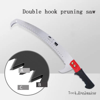 Single/Double Hook High Branch Saws High Altitude Telescopic Reciprocating Hand Saws Branch Garden Telescopic Pruning Tools