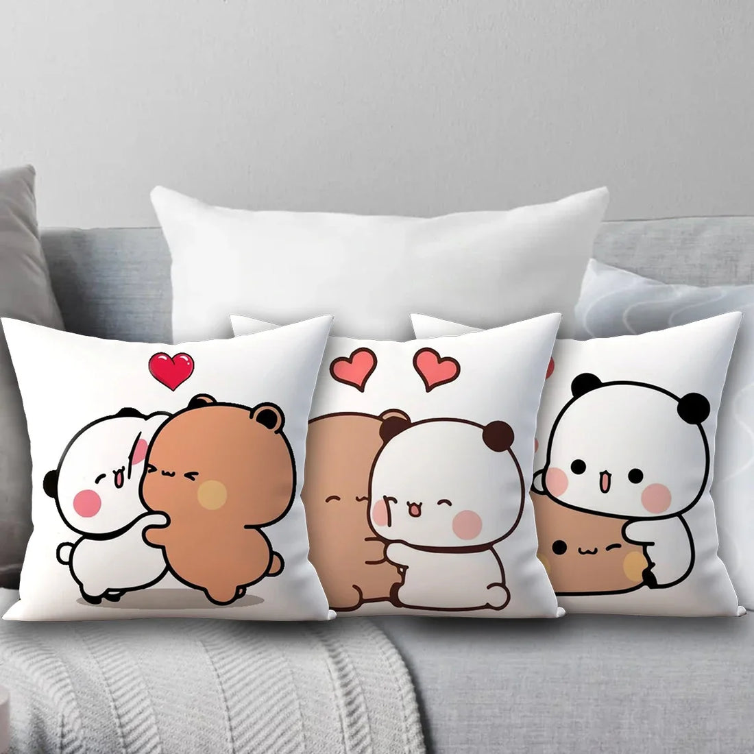 Bubu Dudu Pillow Cover Birthday Wedding Gift 45x45 Cushion Cover Dakimakura Throw Pillowcase Double Side Square Pillow Case Cute