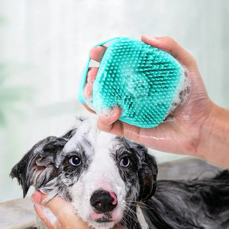 Pet Bathing Brush Soft Silicone Massager Shower Gel Bathing Brush Clean Tools Comb Dog Cat Cleaning Grooming Supplies