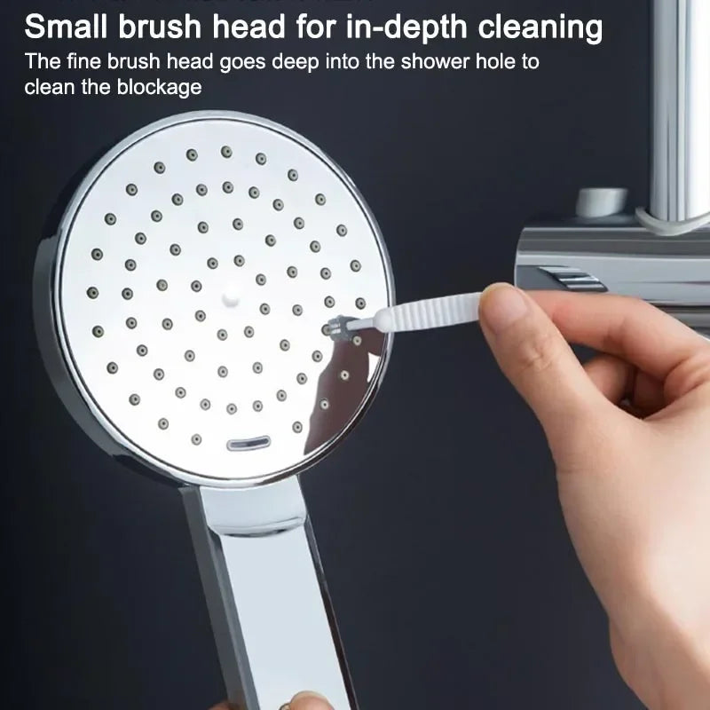 50/10Pcs Shower Head Cleaning Brush White Small Pore Clean Anti-clogging Nylon For Kitchen Toilet Phone Hole Window Cleaner