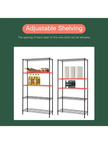 5 Tire Wire Shelving Unit Adjustable Heavy Duty Storage Shelving Unit Metal Storage Rack Steel Organizer Wire Rack