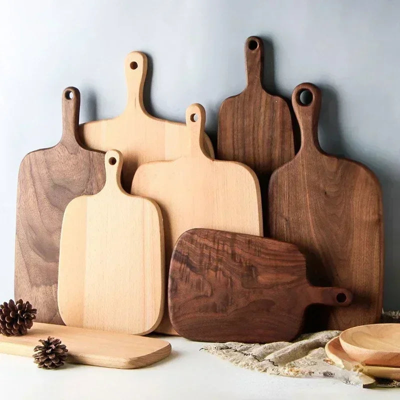 Black Walnut Wood Chopping Board Western Style Pizza Sushi Cutting Board Cheese Steak Tray Board Wooden Bread Tray Fruit