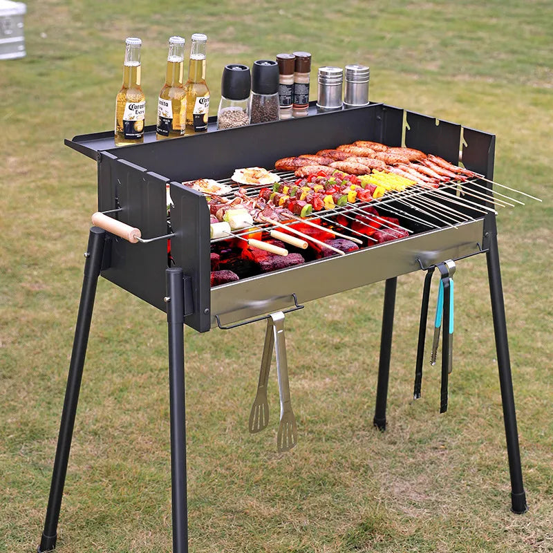 Barbecue Oven Household Barbecue Grill Outdoor Smokeless Barbecue Charcoal Courtyard BBQ Portable Barbecue Oven Supplies Tools