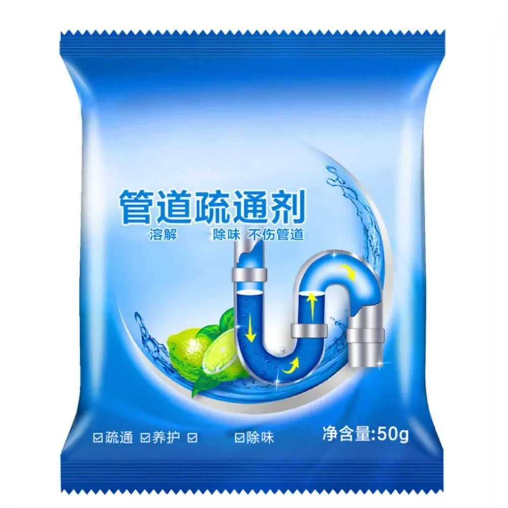 Household Cleaning Chemicals Pipe Dredging Agent 50g Pipe Sewer Pipe Dredging Agent Drain Cleaners Merchandises Kitchen Cleaner