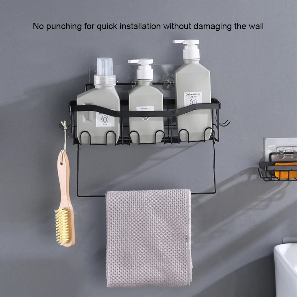 5pack lot Bathroom Organizer No Drill Shelf Shelf Non-deforming Storage Solution Drill Shelves Convenient For Small