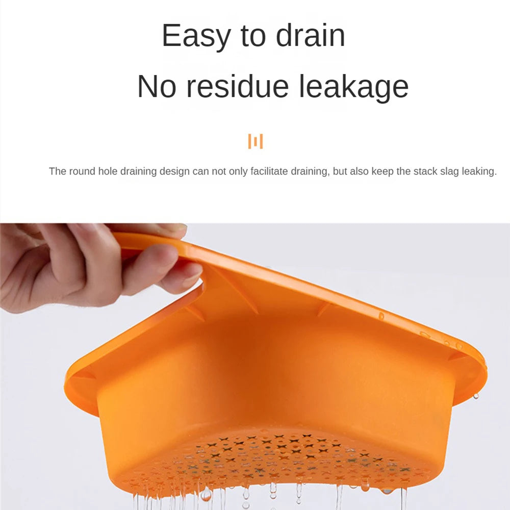 Kitchen Sink Drain Basket Organizer Faucet Holder Strainer Food Garbage Colanders Draining Shelf Organization Accessories