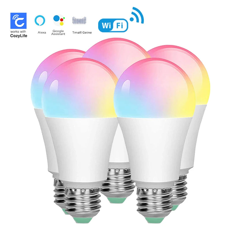 Smart Bulb: Alice 9W Color WiFi Light RGB E27 LED Lamp 220V 110V with Alexa and Google Home Assistant Voice Control, Dimmable