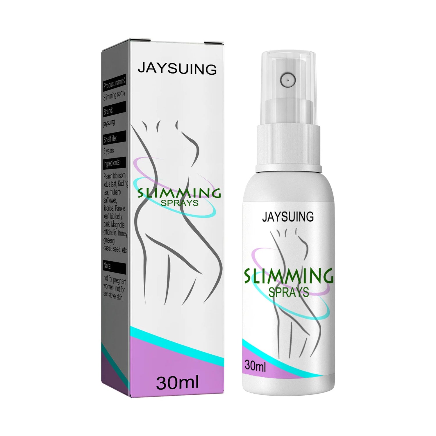 Jaysuing Weight Loss Spray Slimming Product Fat Burner Liquid Thin Slimming Spray Skin Tightening Slime Personal Health Care