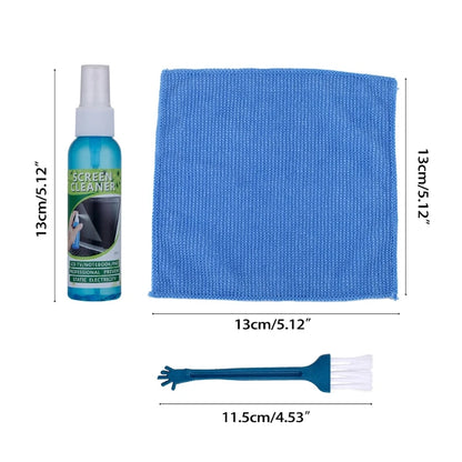 1 Set Brush Cloth Liquid High Qulity Screen Cleaning Kit for LCD TV Tablet Phone Pad Laptop Computer Camera Lens Cleaner