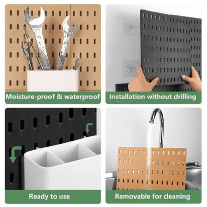 Home Appliance Storage Holders Racks Pegboard Hanging Plate Tool Shelf  Organization  Kitchen Bathroom Organizer for Wall