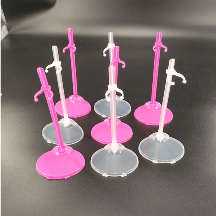 5pc/lot Translucence Doll Stand Display Holder for 1/6 Barbies Dolls Furniture Prop Up Mannequin Model Display Holder Kids Gifts