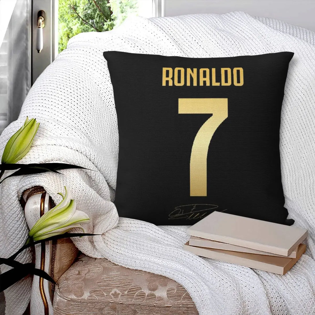 CR7   Pillowcase  Printed Zip Decor Pillow Case Sofa Seater Cushion Cover