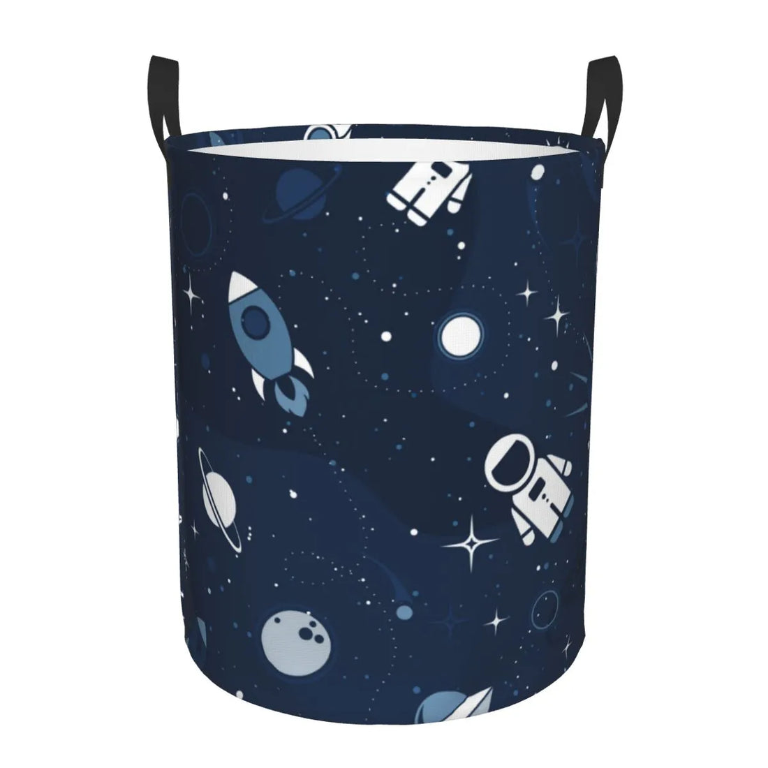 Folding Laundry Basket Cute Astronaut Spaceship Rocket Moon Stars Dirty Clothes Bucket Wardrobe Clothing Organizer Hamper